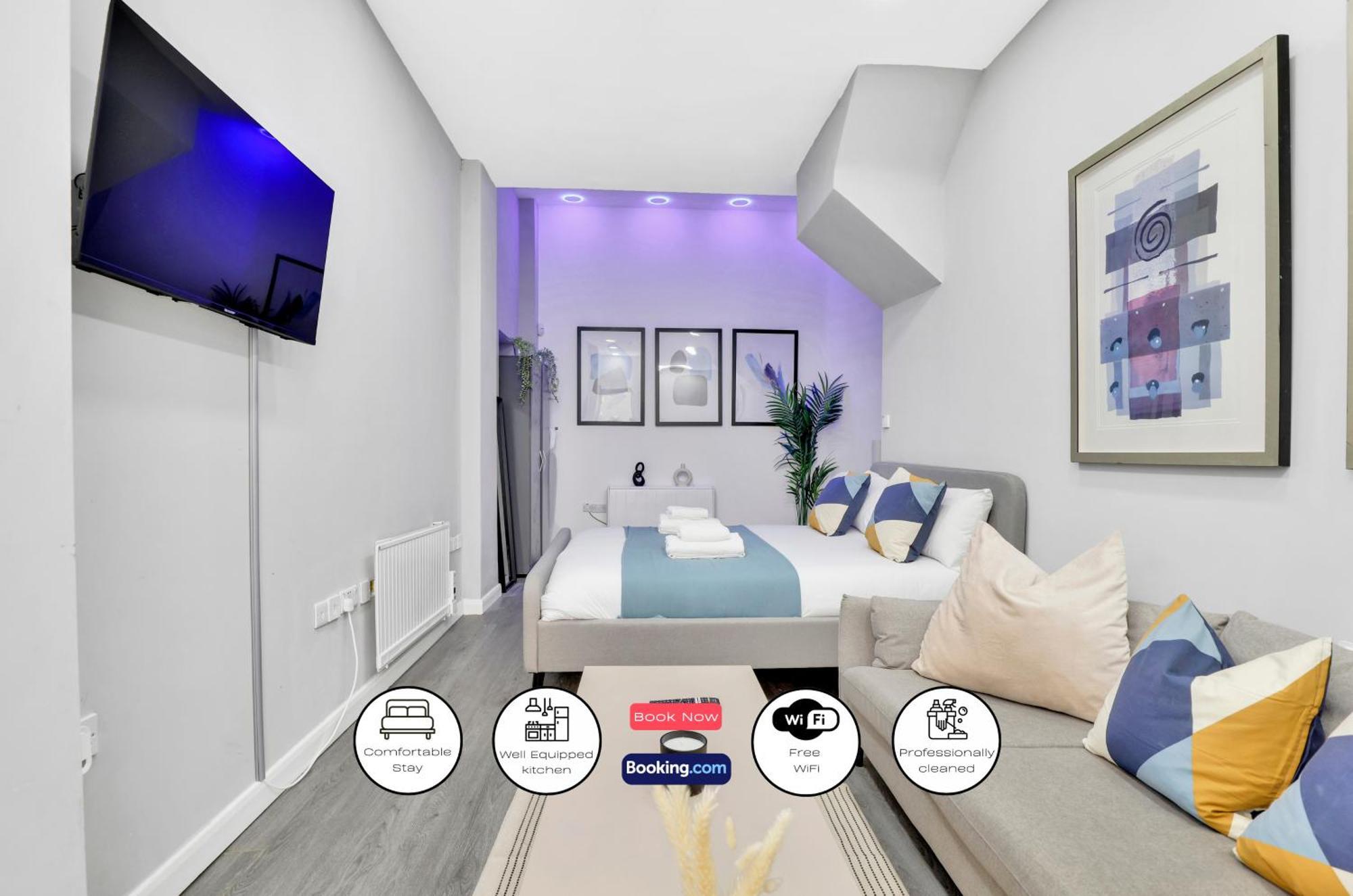 One Bedroom Short Term & Flexible Renting Shoreditch With Free Wi-fi * Londra